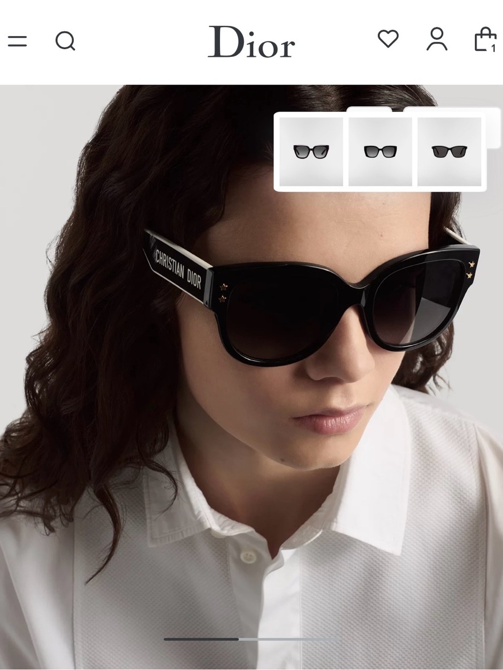 Dior Black Pacific Butterfly Sunglasses